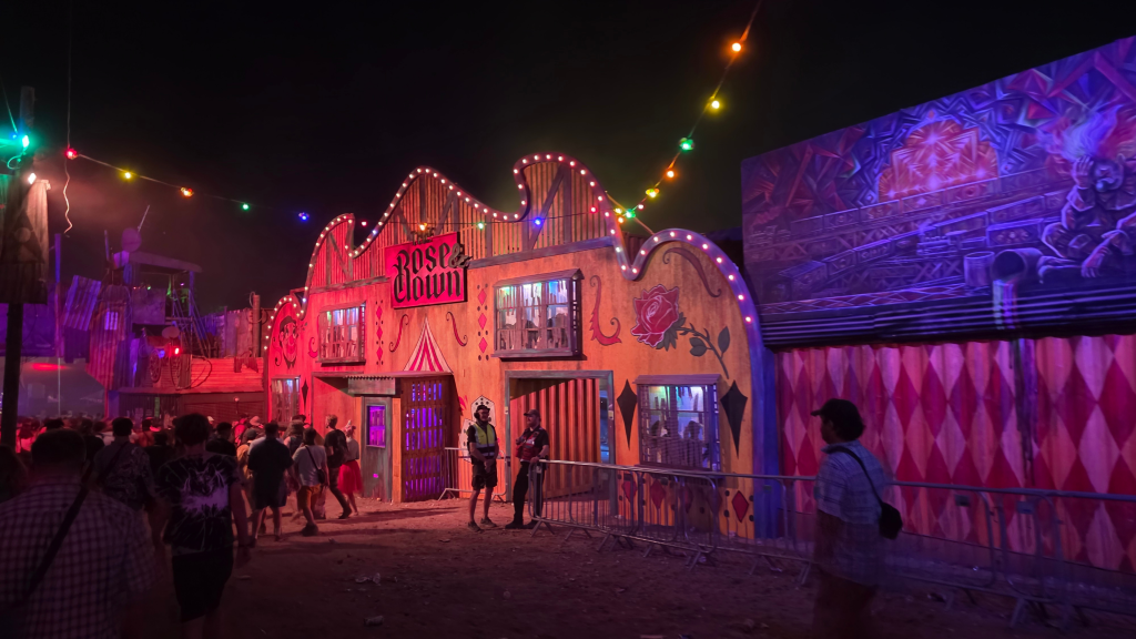 Rose & Crown pub in Downtown at Boomtown Festival 2026, incredible production